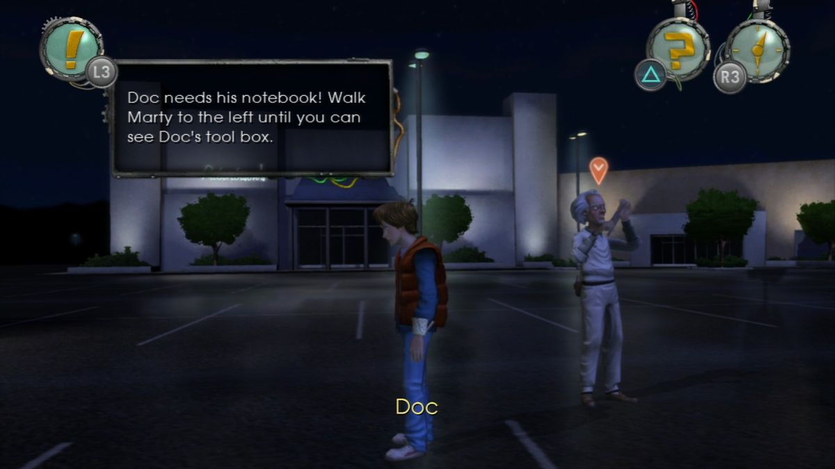 Back to the Future back cover for Wii